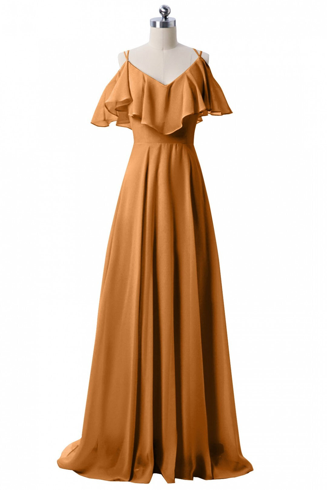 Light Blue Chiffon Long Bridesmaid Dress