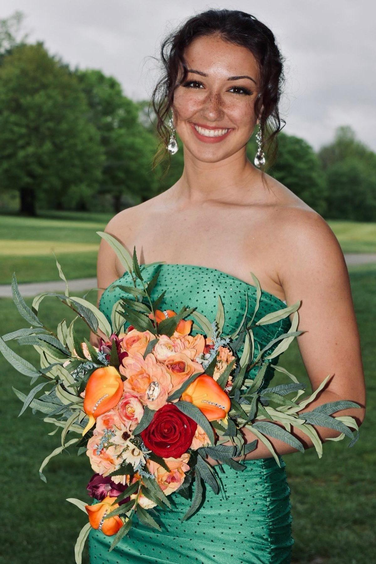 prom bouquet for green dress Teal Bridesmaid Dresses, Textured Bridesmaid Bouquets