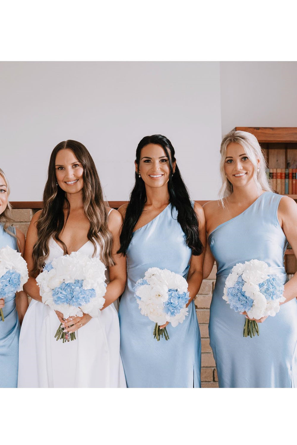 One Shoulder Light Blue Bridesmaid Dresses, Short Bridesmaid Dresses, Bridesmaid Dresses, PD0497