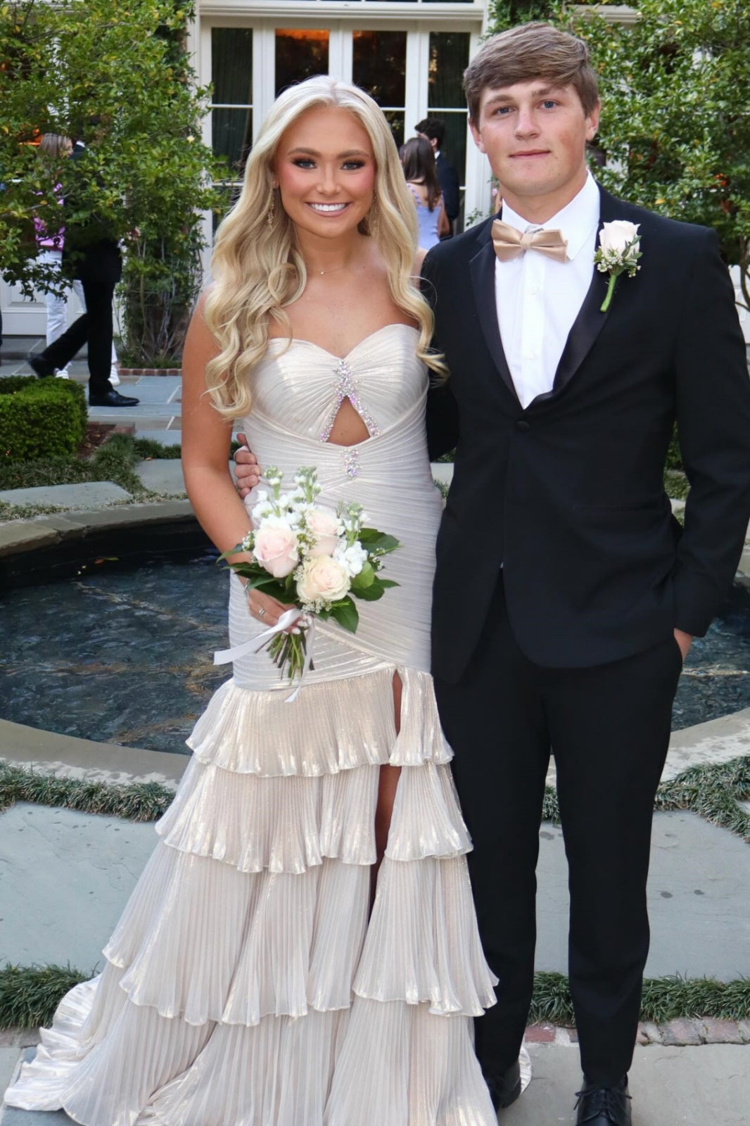 Champagne Metallic Mermaid Dress