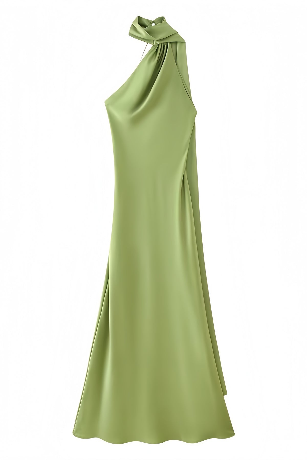One-shoulder with Halter Sash Dress