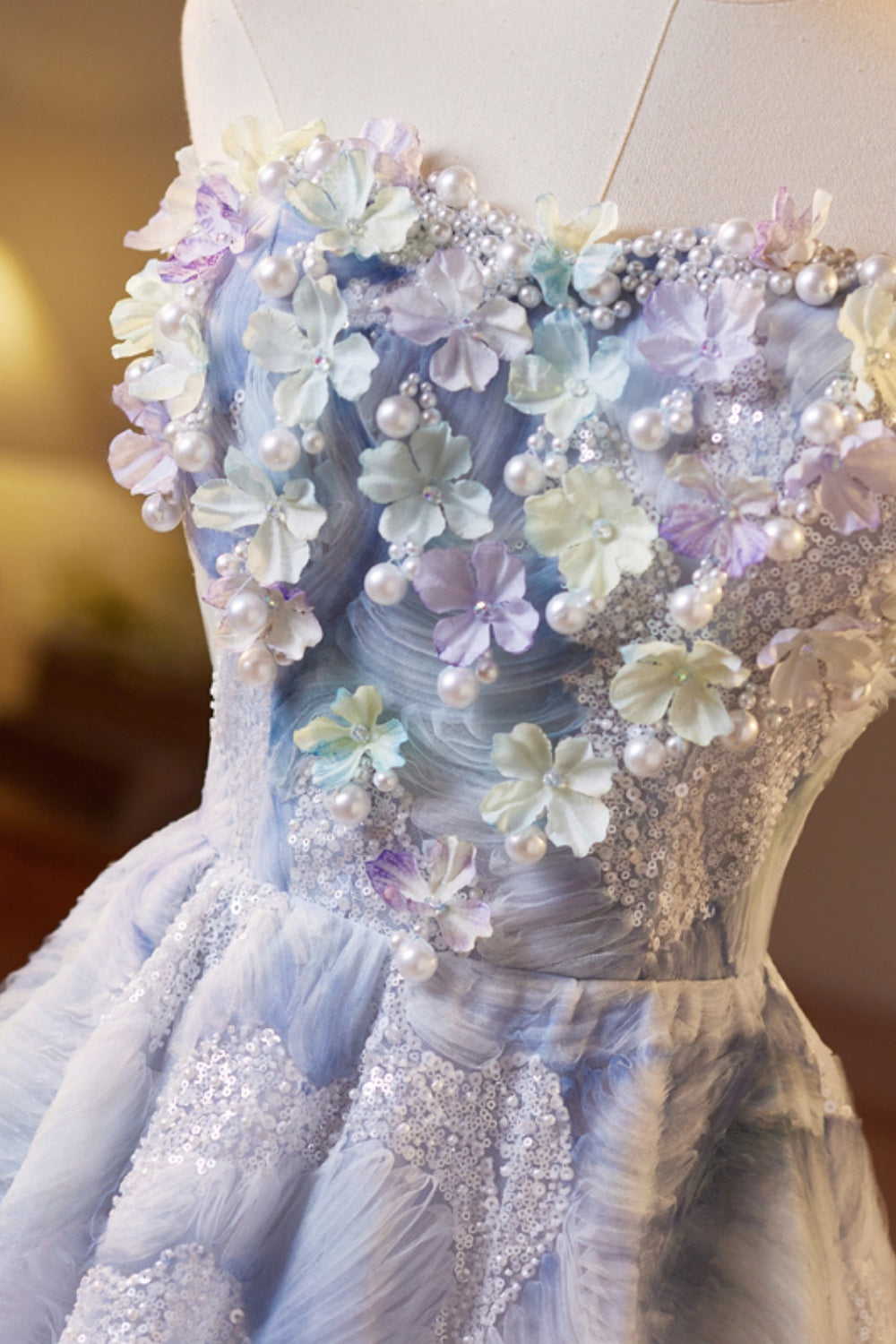 Strapless Lace Floral Applique Baeding A-line Homecoming Dress Dressesforparty Strapless Lace Floral Applique Baeding A-line Homecoming Dress Dressesforparty