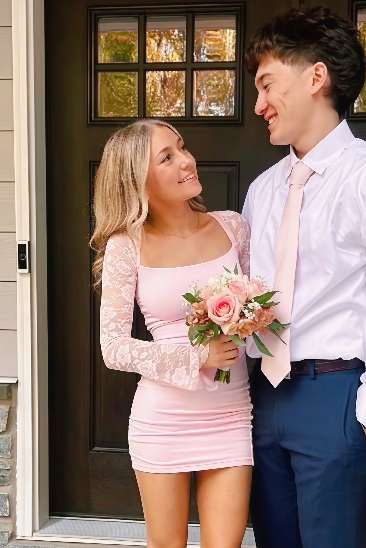 Pink Fitted Mini Dress with Long Sleeves Dressesforparty Pink Fitted Mini Dress with Long Sleeves Dressesforparty
