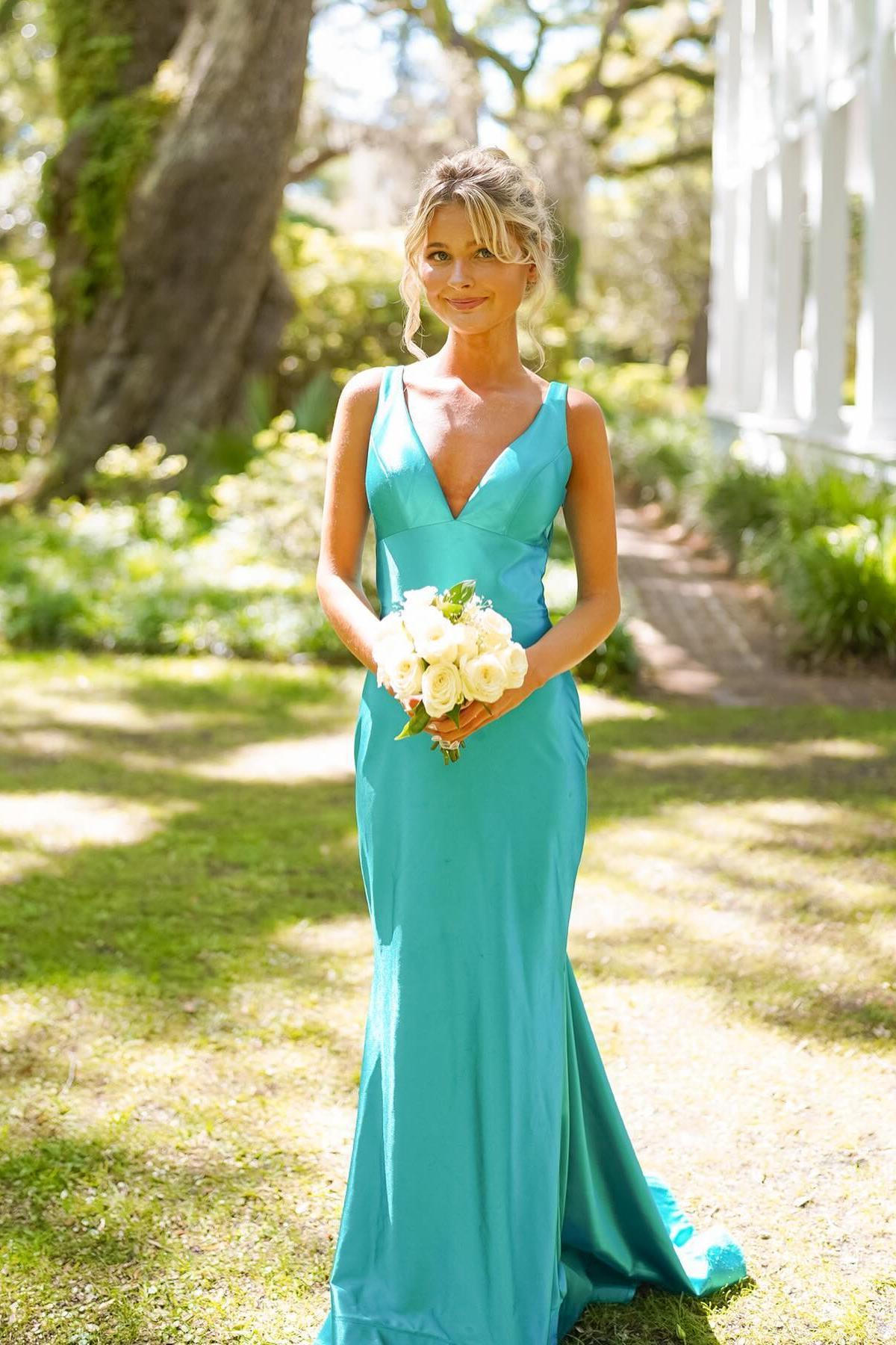 teal satin maxi dress Cowl Back Teal Satin Long Formal Dress – Dressesforparty