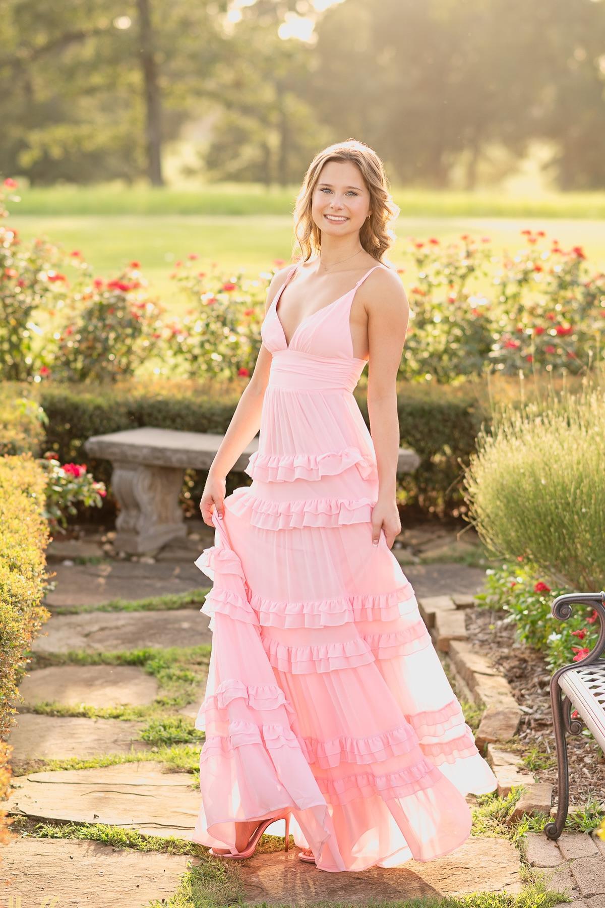 Straps Pink Chiffon Tiered Long Maxi Dress Dressesforparty Straps Pink Chiffon Tiered Long Maxi Dress Dressesforparty
