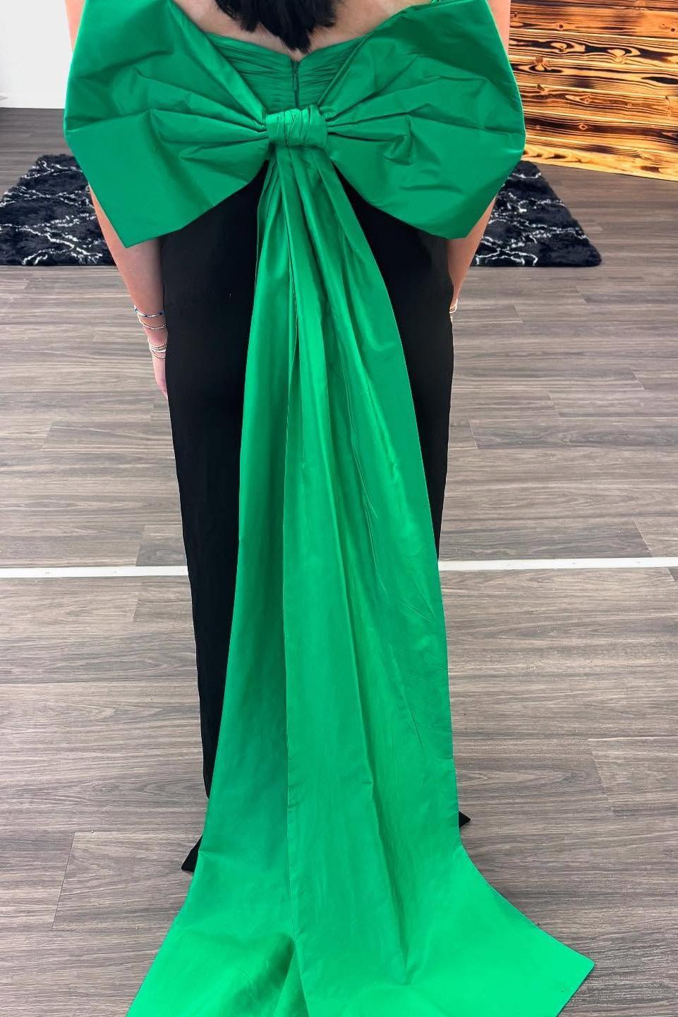 Sweetheart Green and Black Fitted Formal Dress with Bow Dressesforparty Sweetheart Green and Black Fitted Formal Dress with Bow Dressesforparty