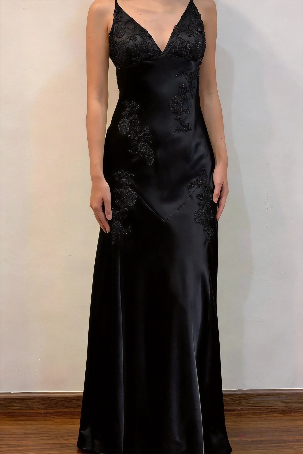 Lime Green Appliques Soft Satin Long Party Dress – Dressesforparty