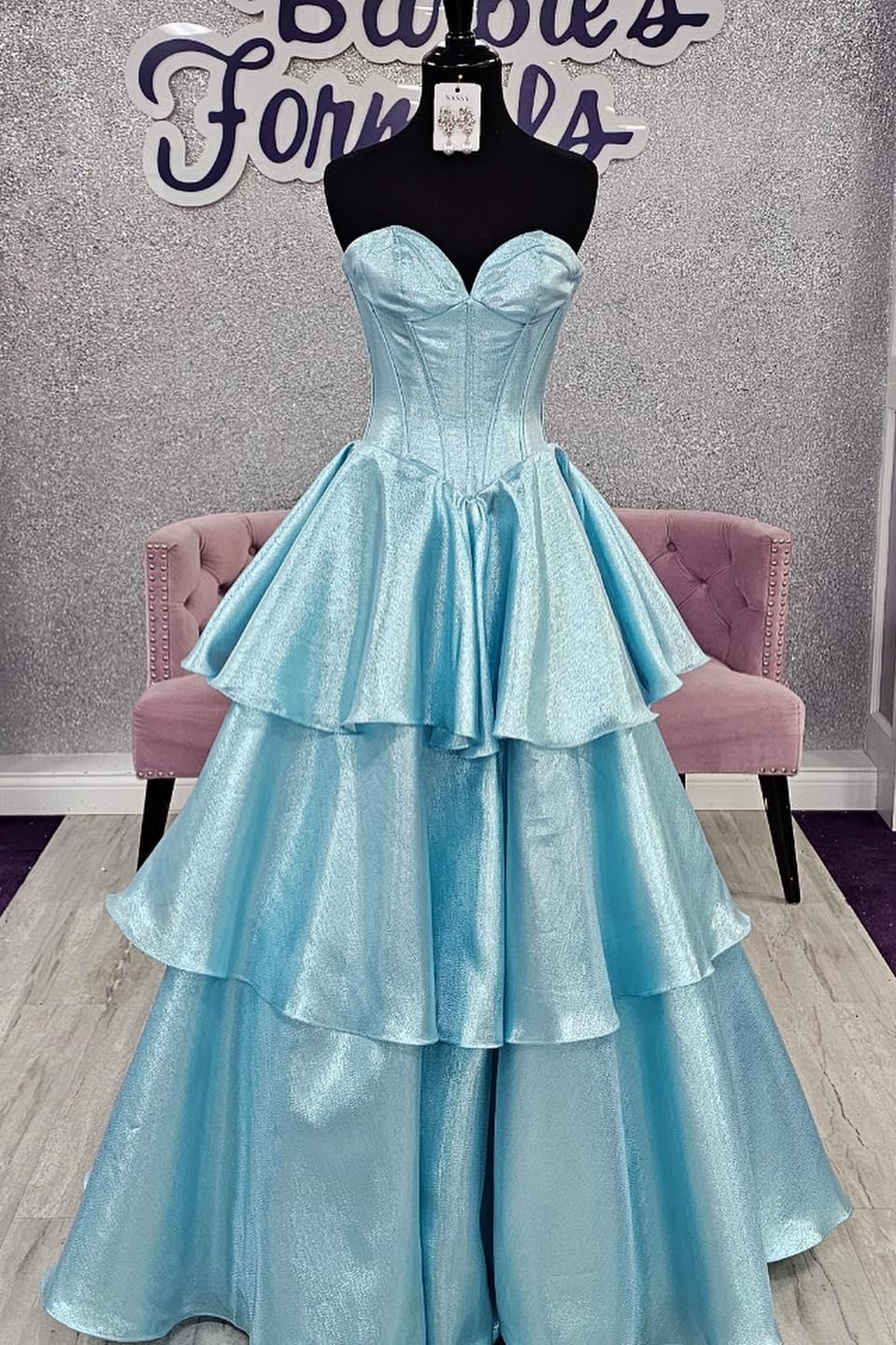 princess polly baby blue dress Royal Blue Strapless Corset A-line Long Formal Dress – Dressesforparty