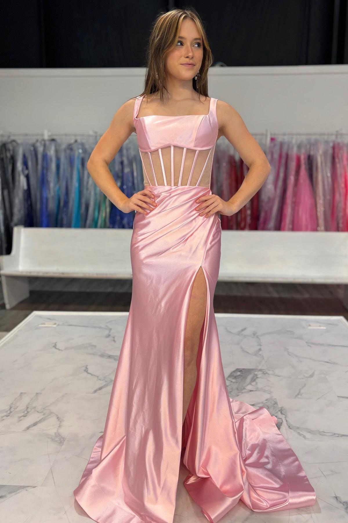 Light Blue Corset Satin Fitted Long Prom Dress Dressesforparty Light Blue Corset Satin Fitted Long Prom Dress Dressesforparty