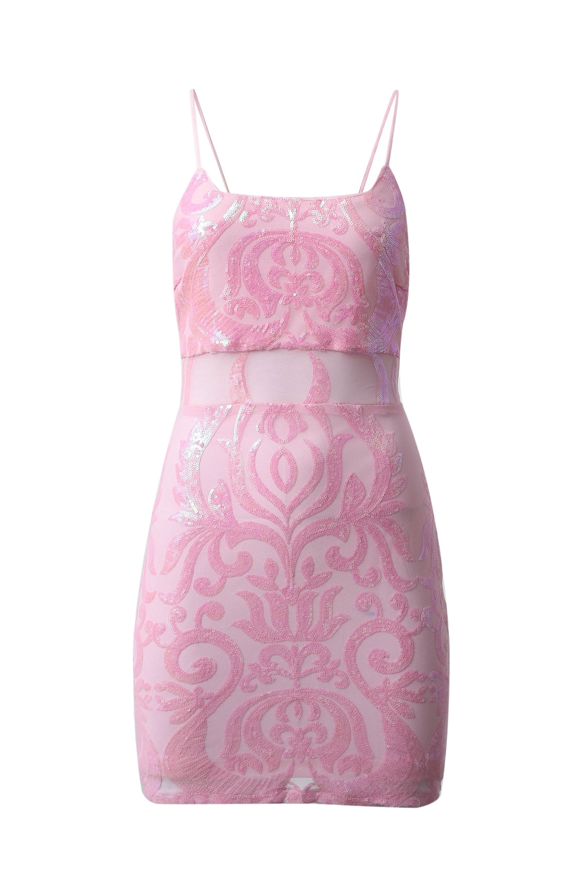 Fitted Appliqué Embroidered Cami Mini Dress