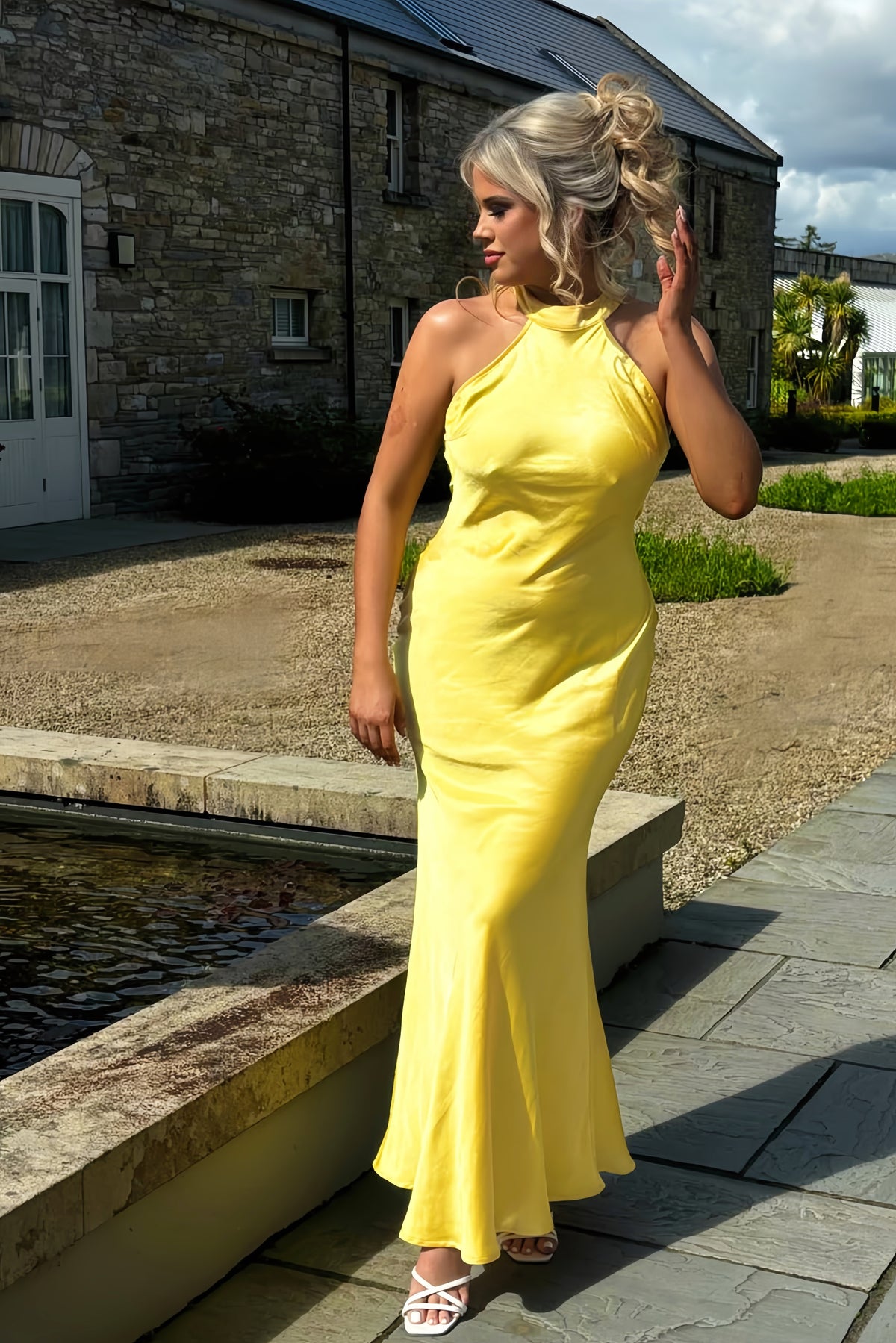 Yellow Halter Mermaid Long Prom Dress Dressesforparty Yellow Halter Mermaid Long Prom Dress Dressesforparty