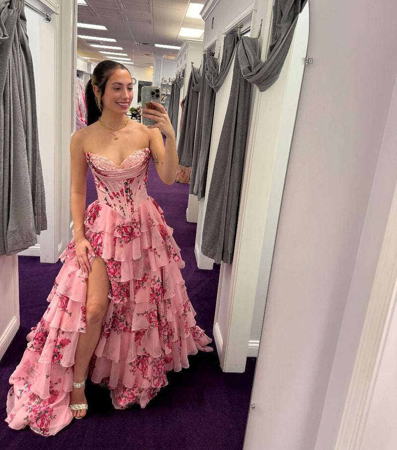 Purple A-Line Sweetheart Ball Dress With Slit main image 0