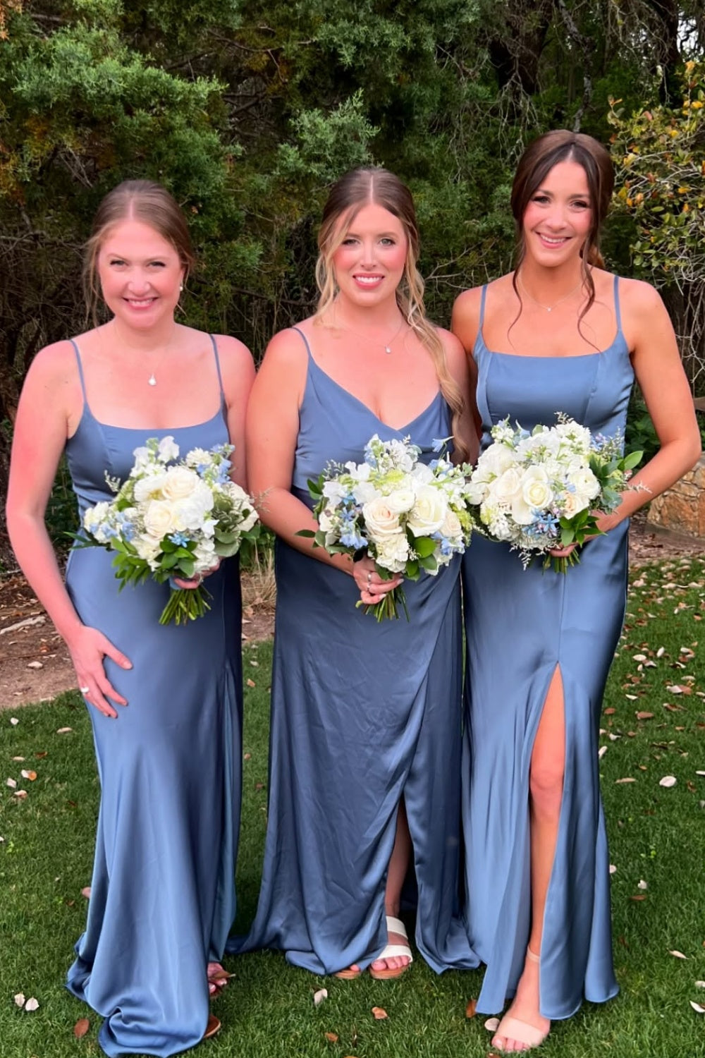 Spaghetti Strap Cobalt Blue Fitted Bridesmaid Dress with Slit Dressesforparty Spaghetti Strap Cobalt Blue Fitted Bridesmaid Dress with Slit Dressesforparty