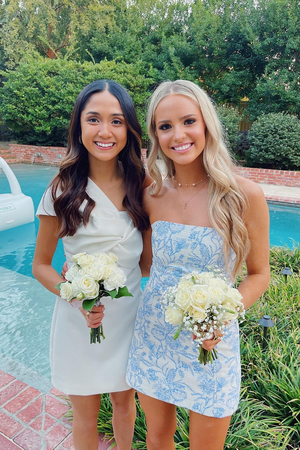 Strapless Blue Floral Fitted Homecoming Dress Dressesforparty Strapless Blue Floral Fitted Homecoming Dress Dressesforparty