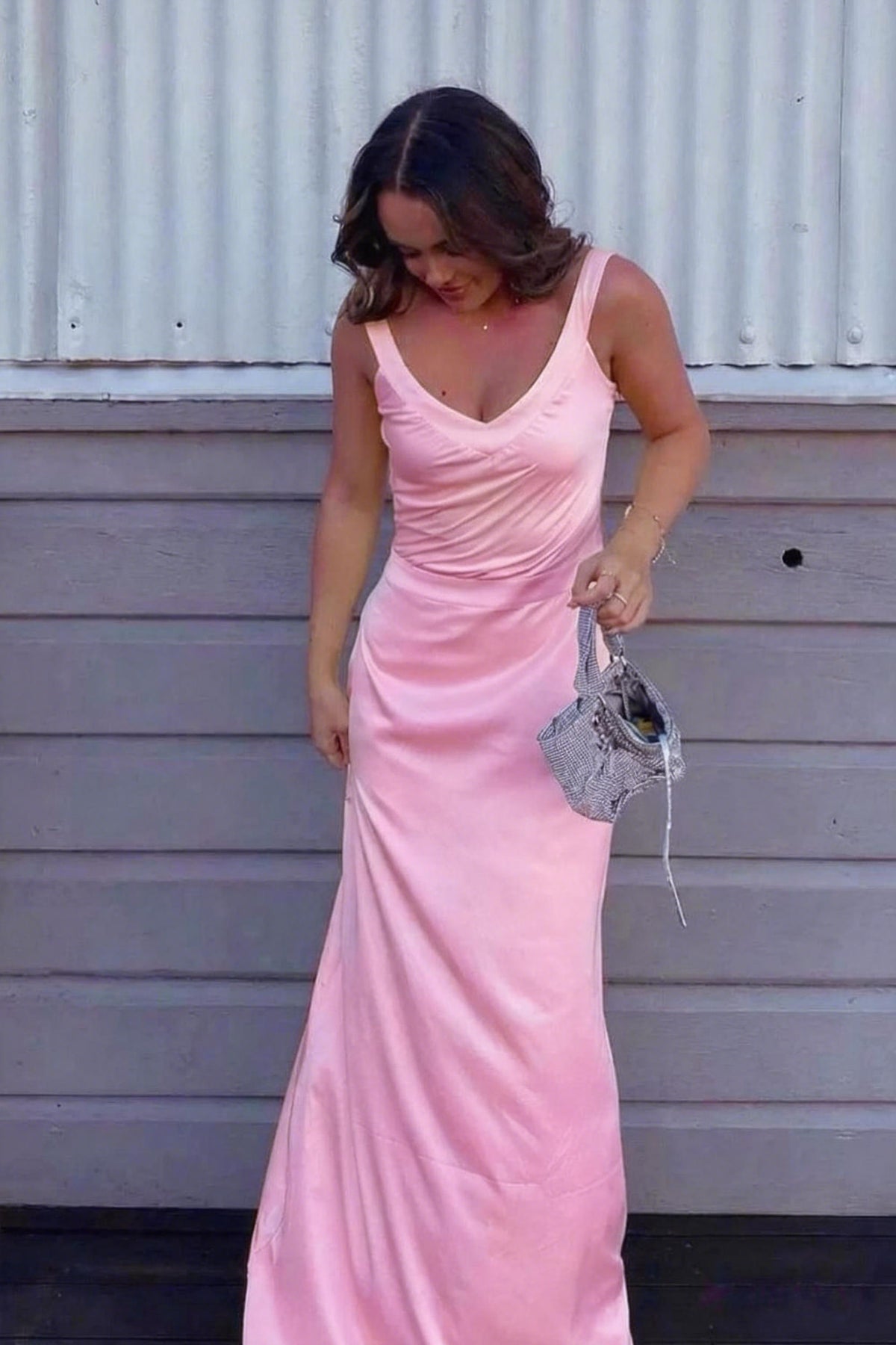 rhythm satin cross back dress in pink Satin Criss Cross Open Back Mini Dress KCoutureBoutique