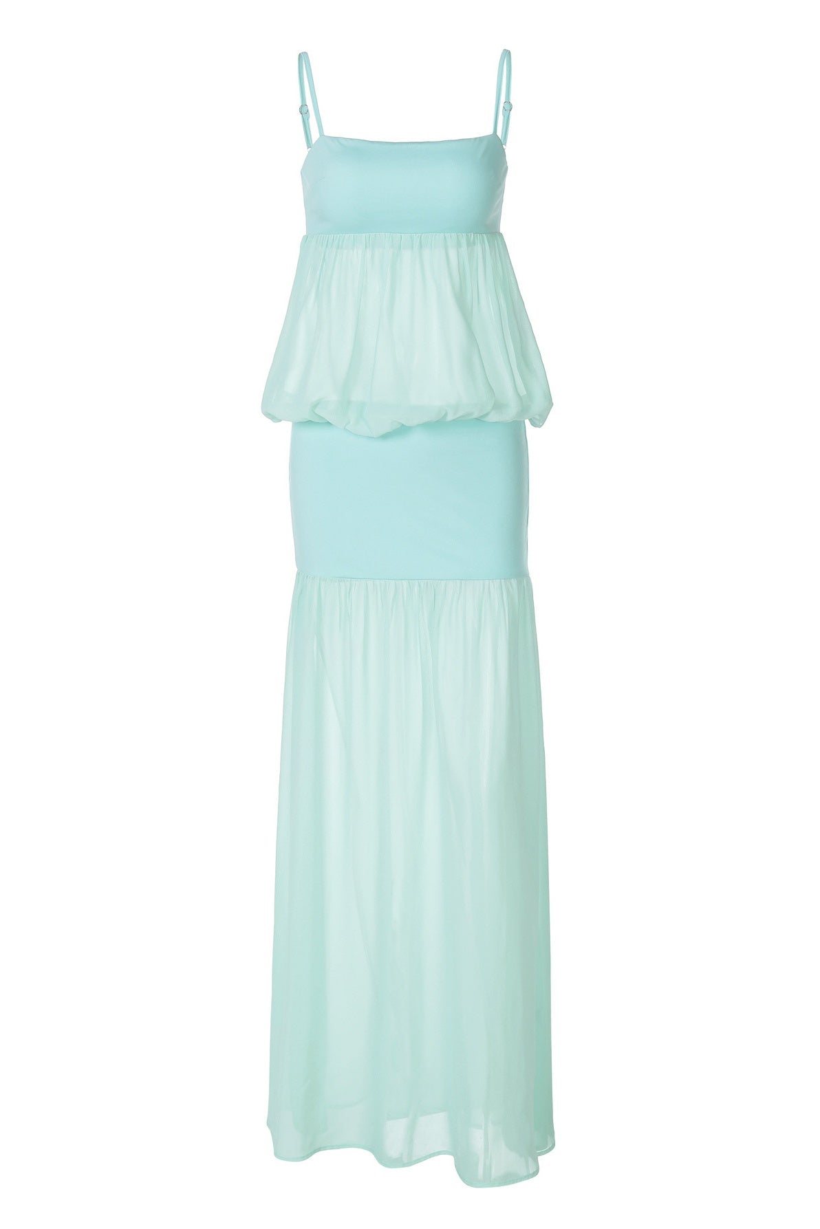 Sheer Fitted Spaghetti Strap Dress