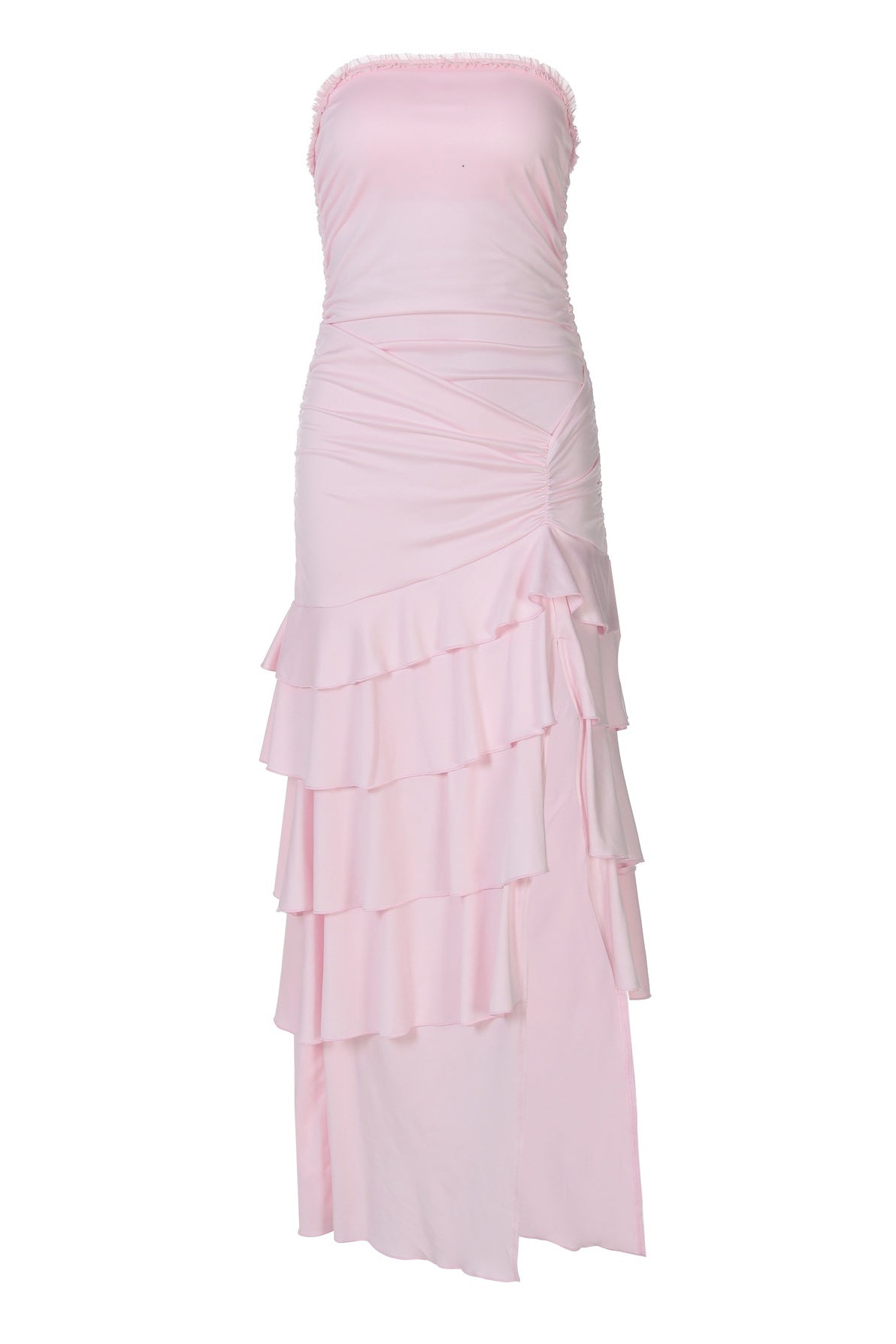 Strapless Layered Cake Maxi Dress
