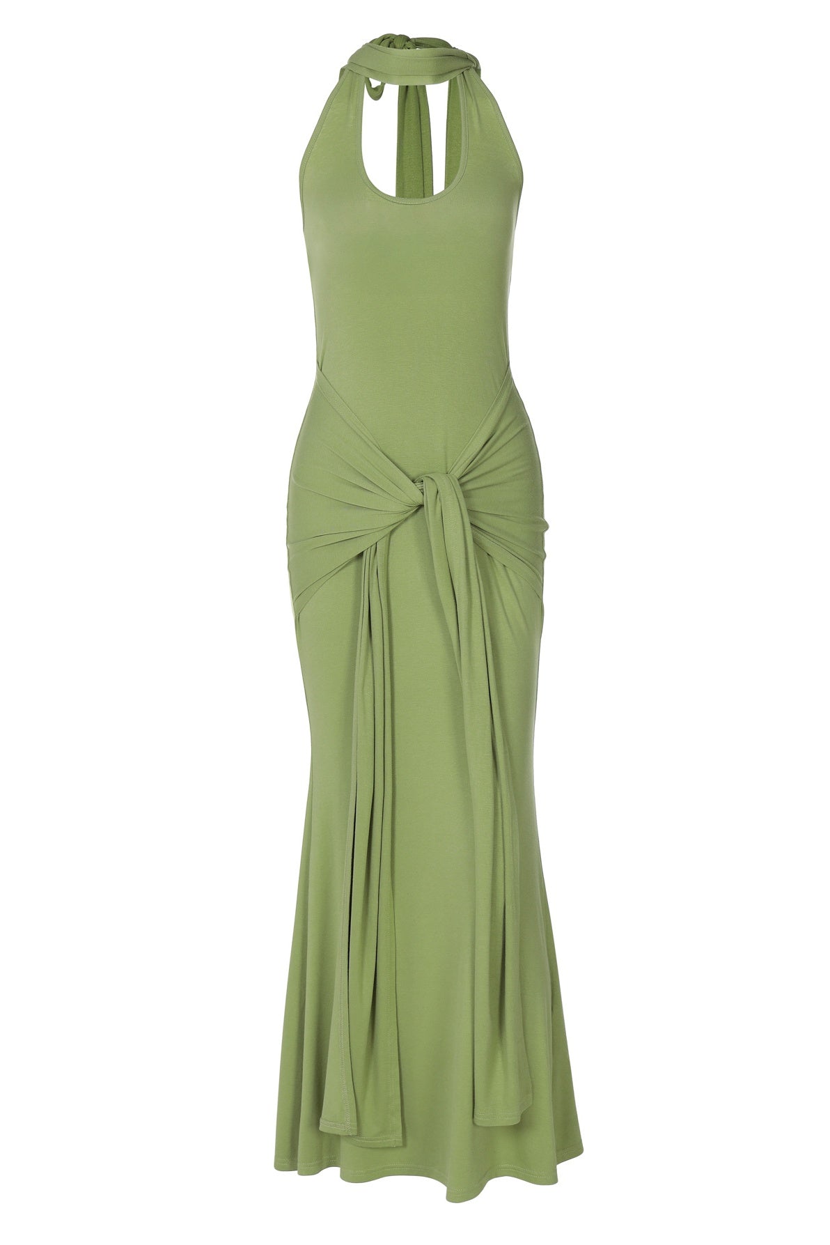Flowing Strap Halter Backless Dress