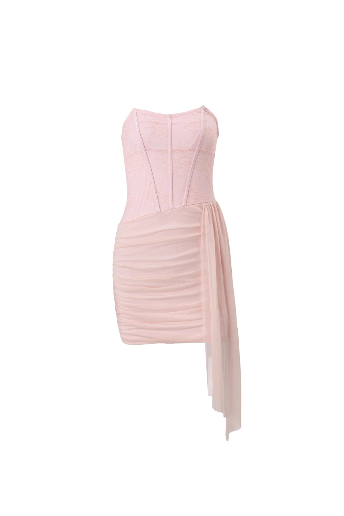 Pink Bodycon Tube Top Mini Dress
