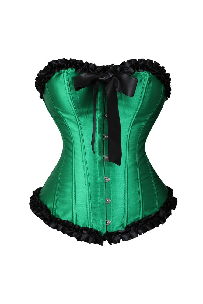 Green Bodycon Bow Detail Bandeau Top