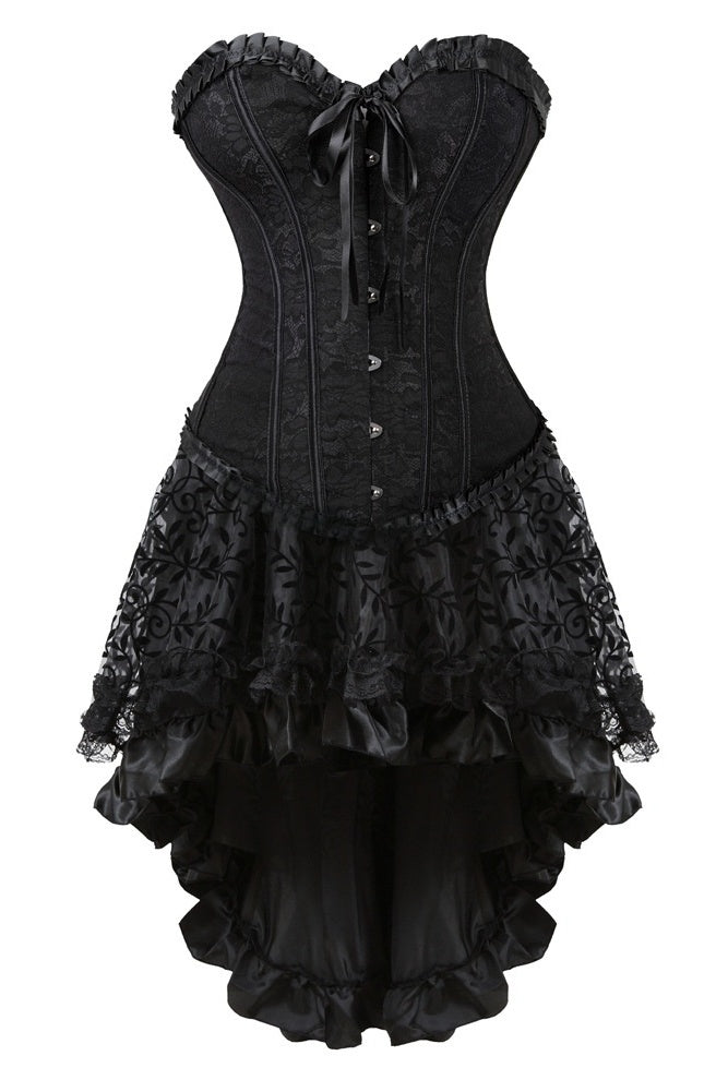 Black Sweetheart A-line Midi Dress