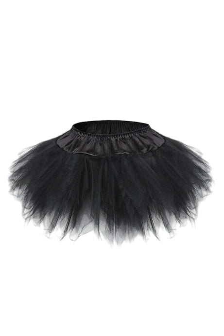 Black Sheer Tutu Mini Skirt