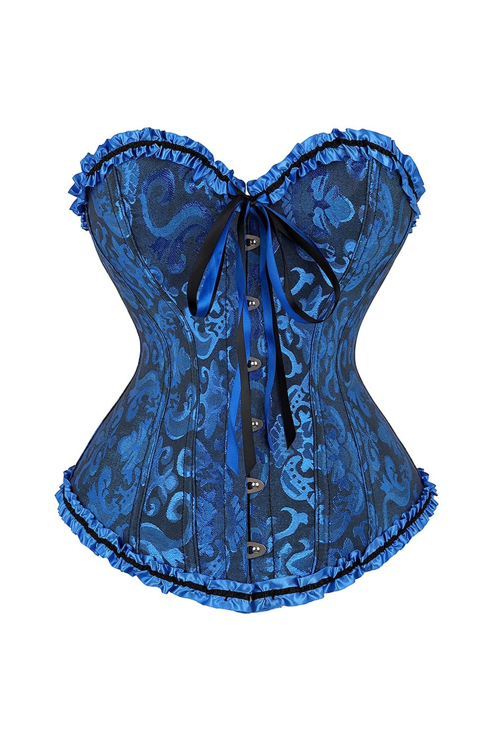 Blue Bodycon Bow Detail Bandeau Top