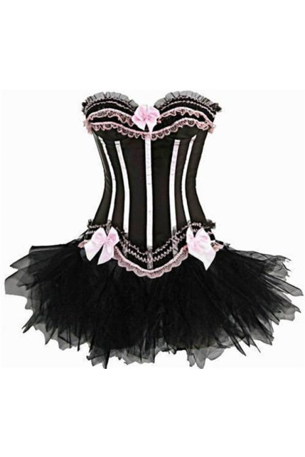 Pink Sheer Mesh Sweetheart Neckline Dress