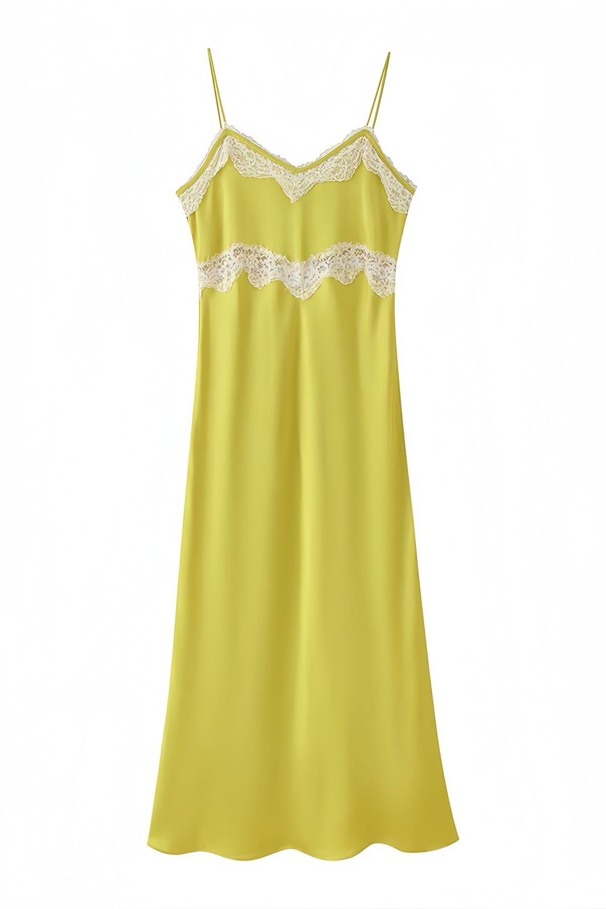 Lace Trim Spaghetti Strap Dress