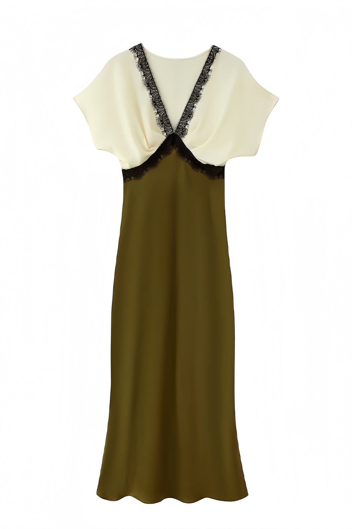 Yellow and Green Color Block Dress