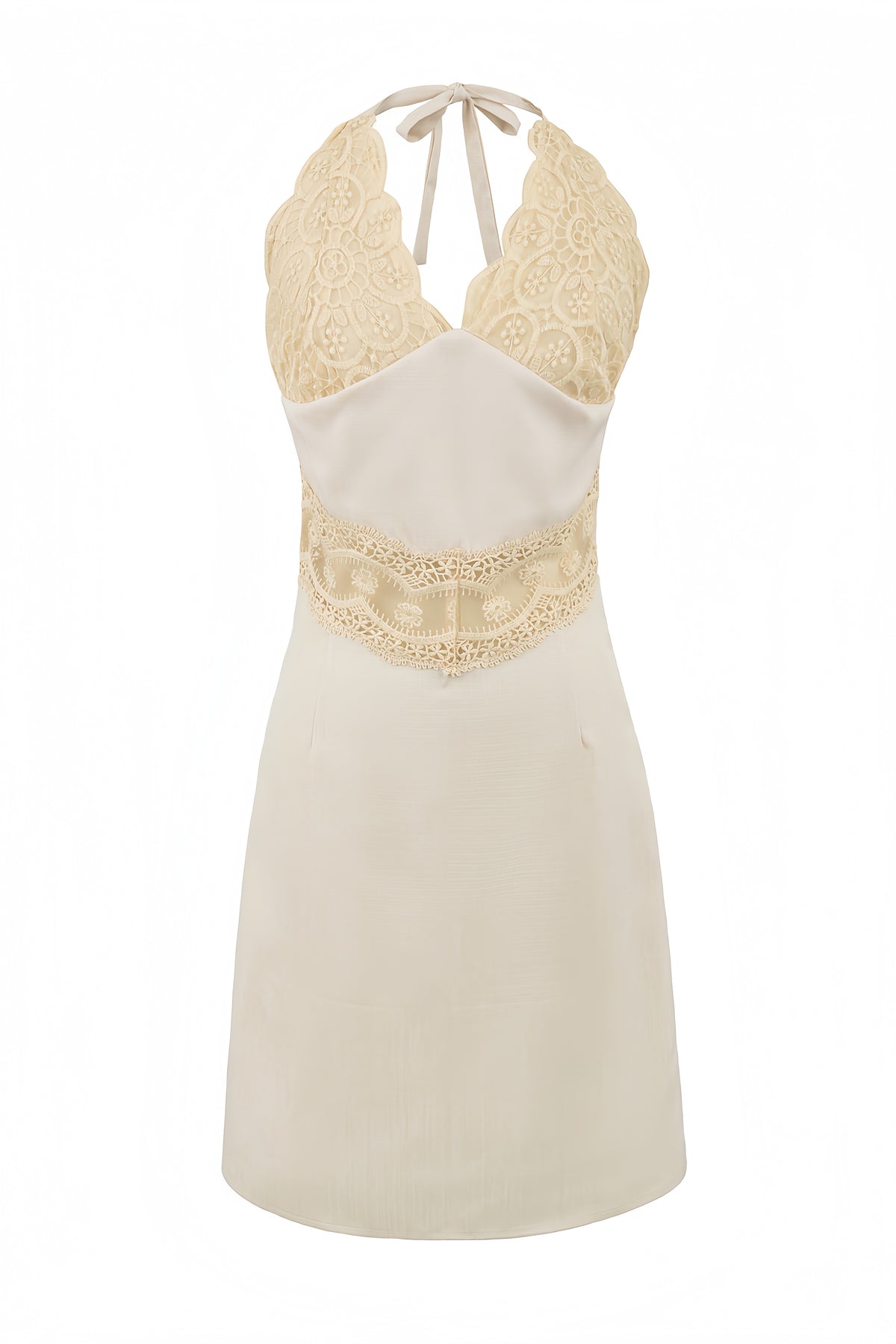 V-neck Halter Tie Spaghetti Strap Dress