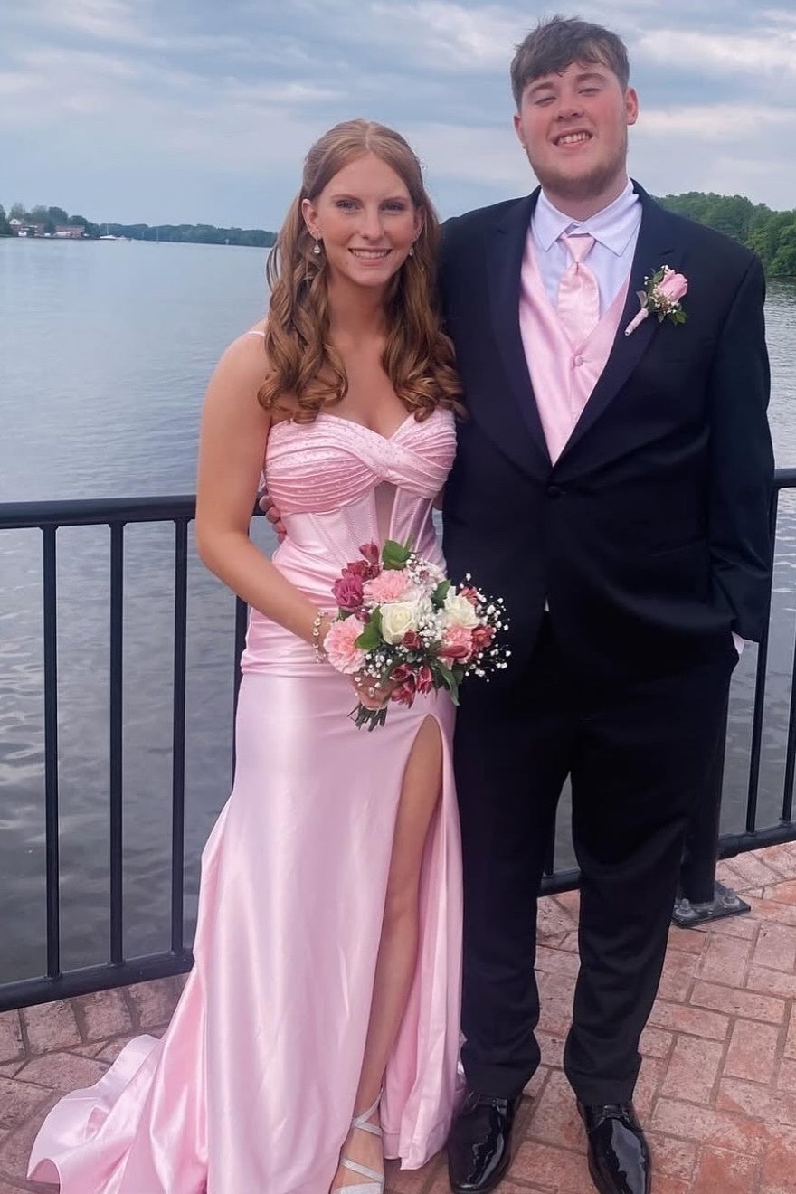 Light Pink Floor-length Mermaid Dress