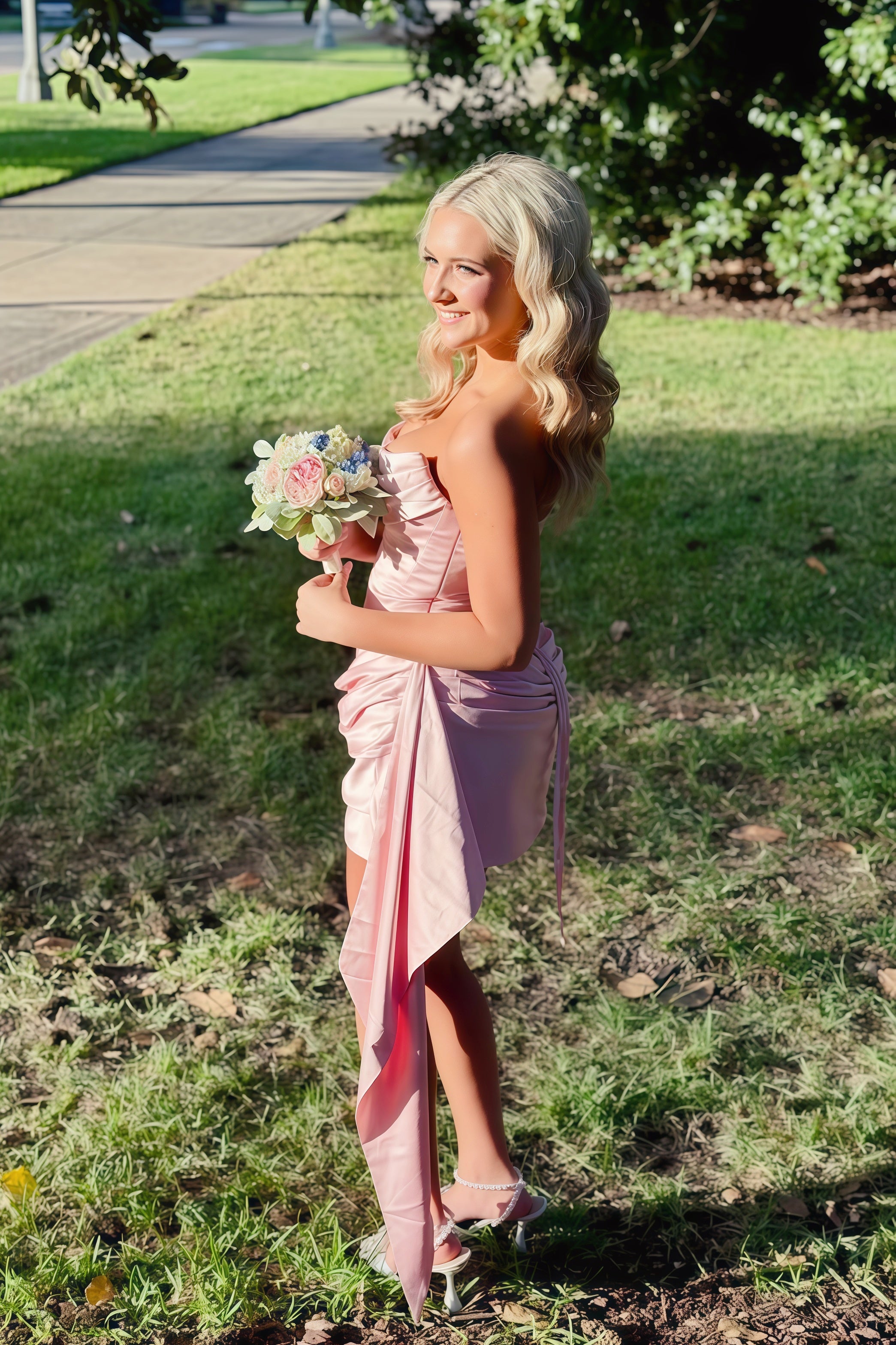 Cowl Neck Light Pink Tight Short Dress Dressesforparty Cowl Neck Light Pink Tight Short Dress Dressesforparty
