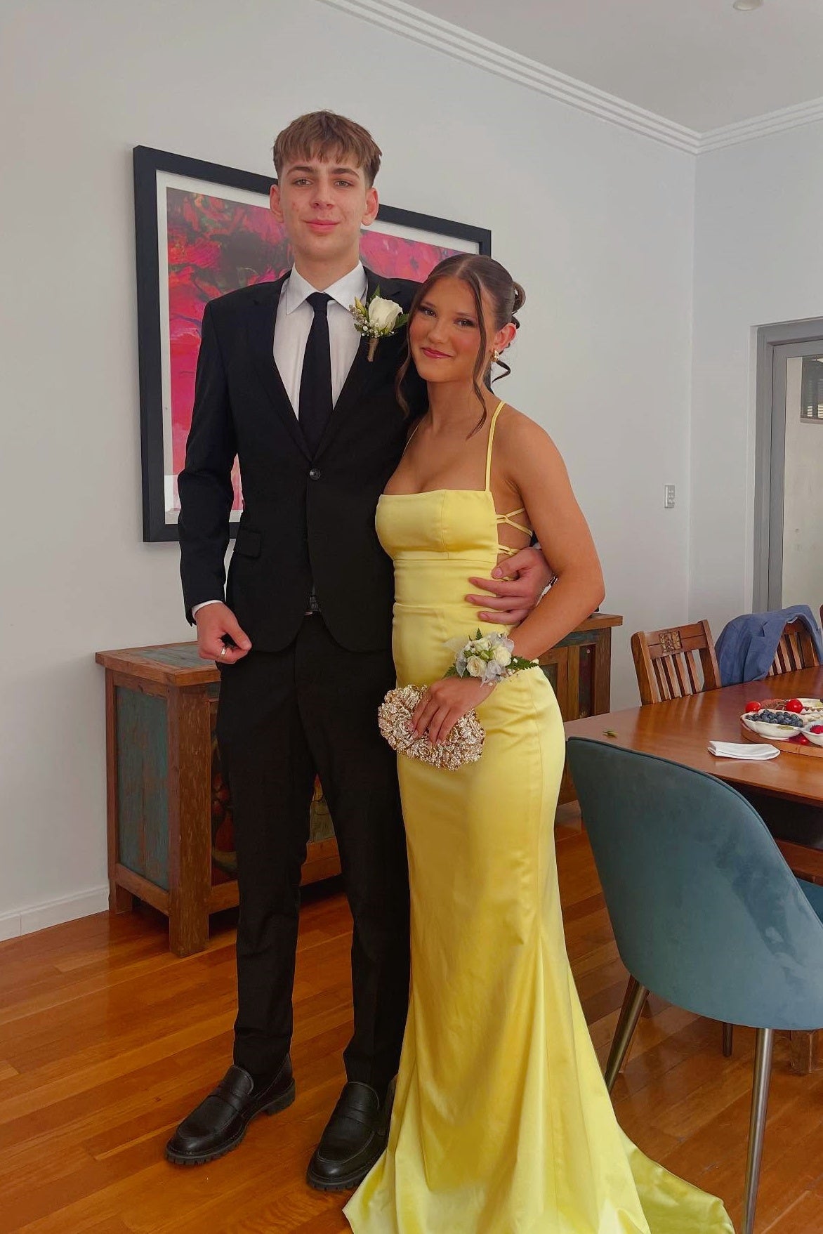 Yellow Mermaid Spaghetti Strap Long Dress