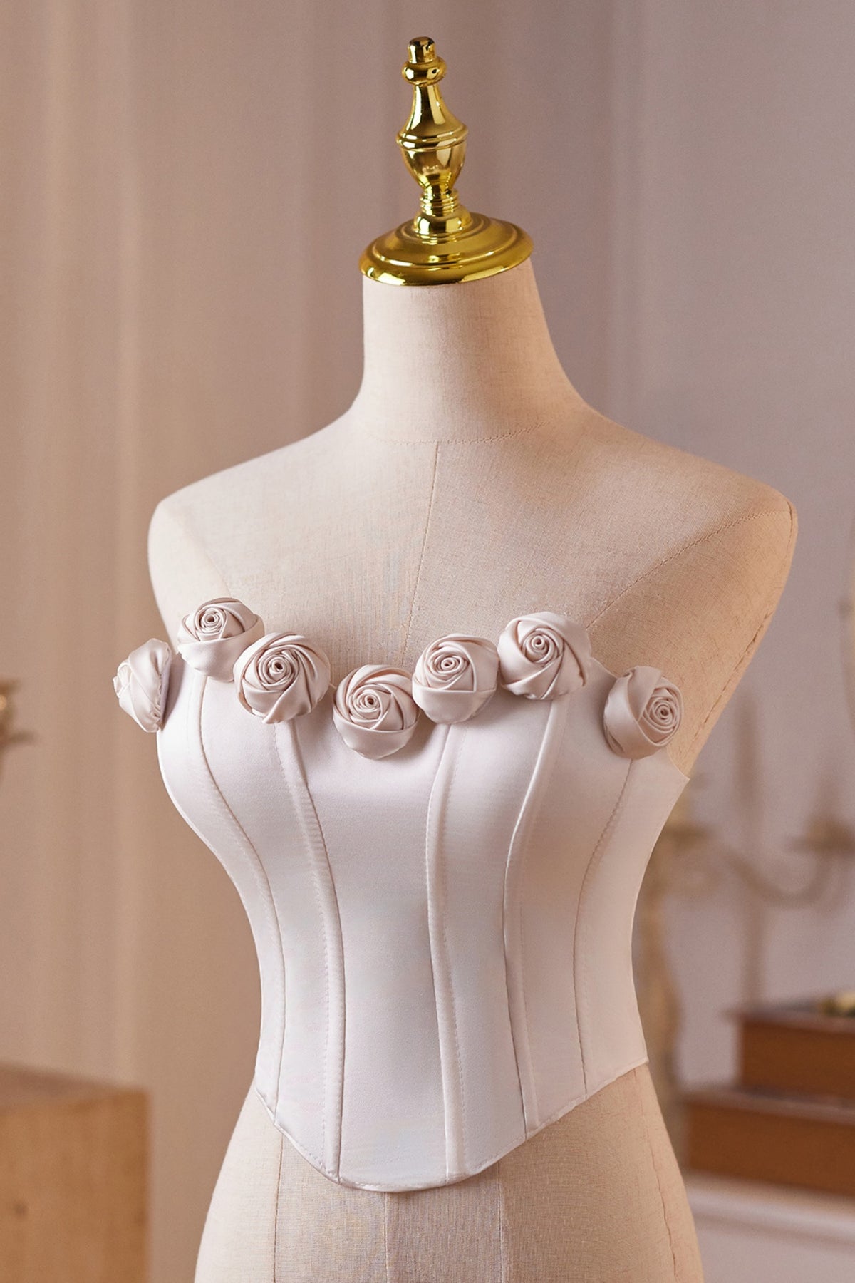 Champagne Rose Sweetheart Bandeau Top
