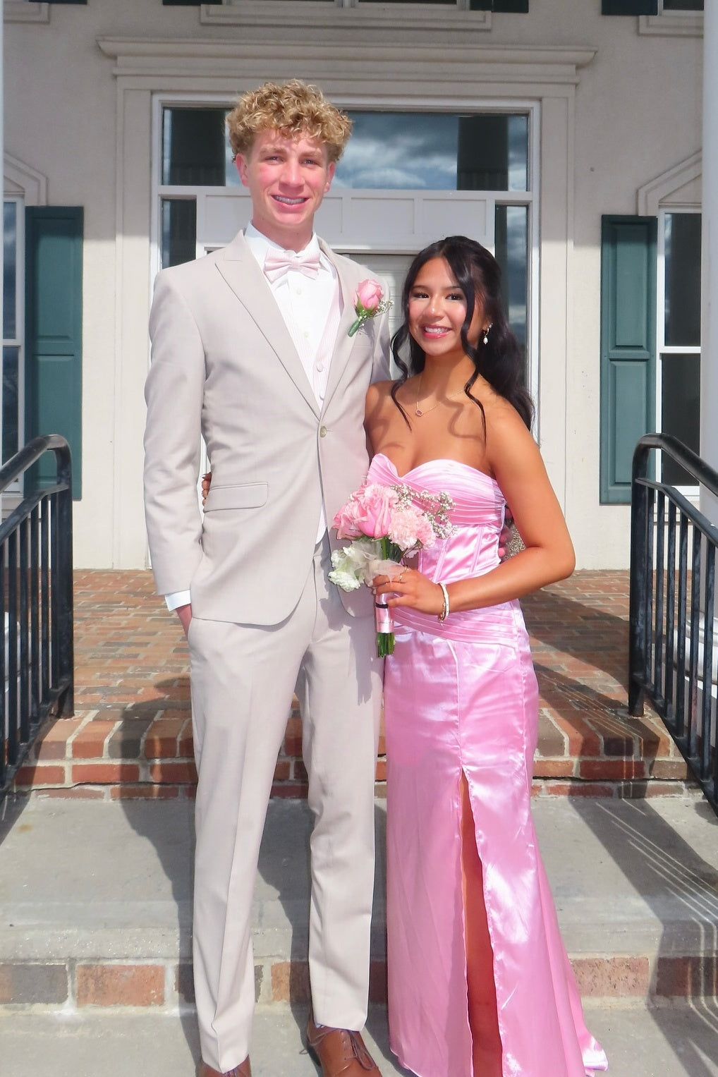 Pink Twist Sweetheart Floor-length Prom Dress