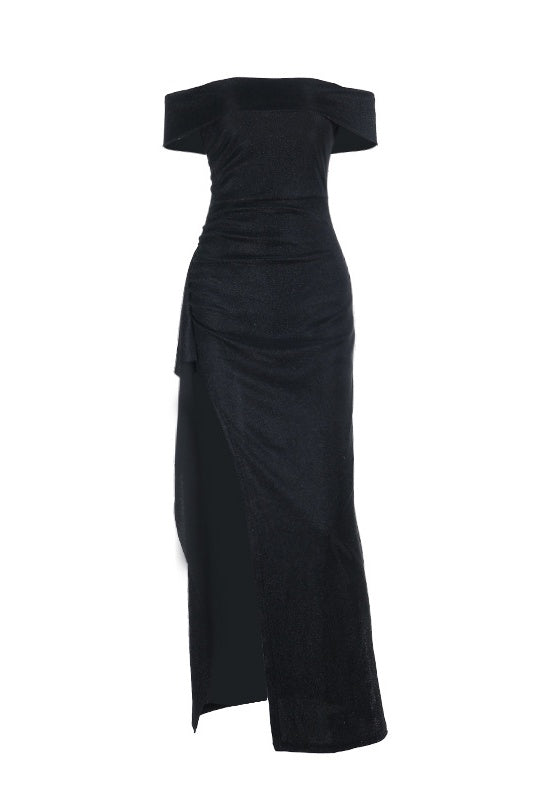 Shimmery Off-the-shoulder Mermaid Dress