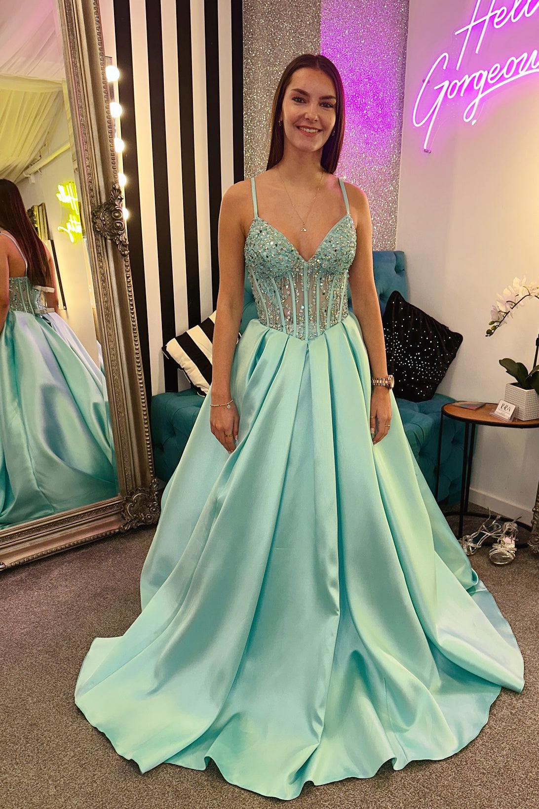 aqua a line dress Off the Shoulder Aqua A-line Short Dress Ohmollydress