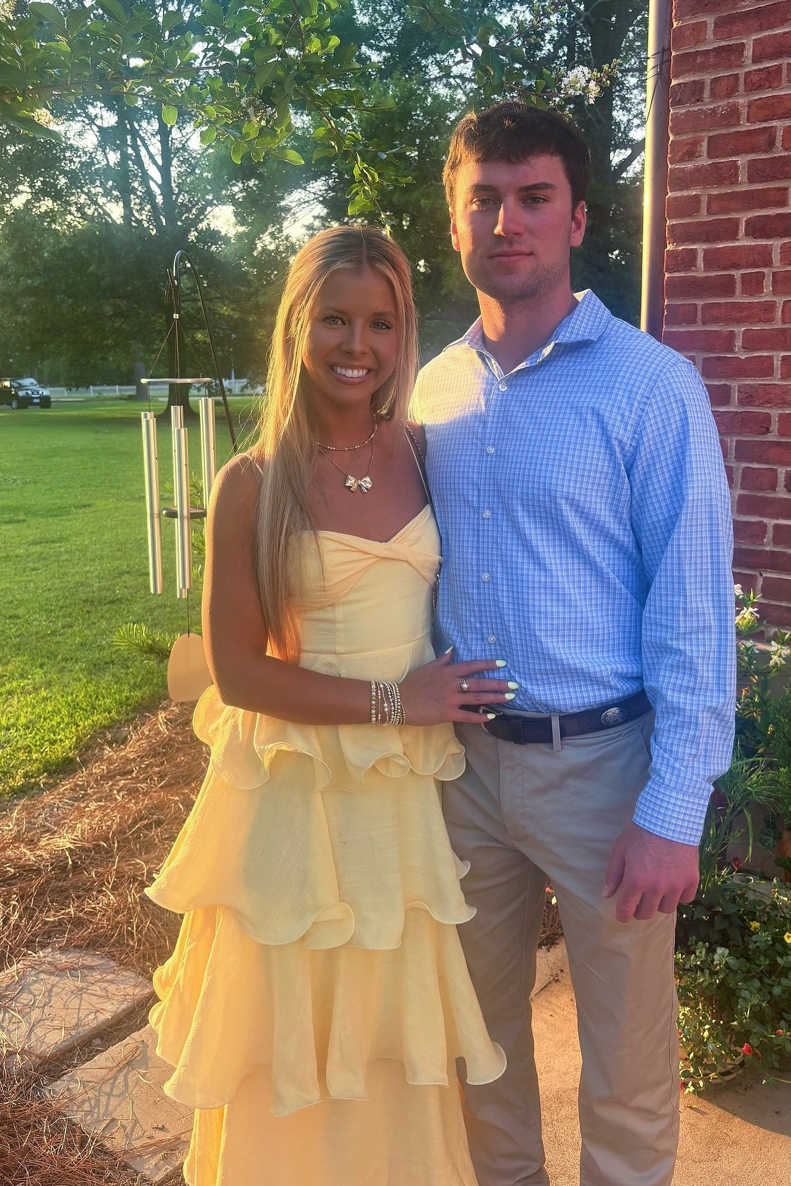 Yellow Twist A-line Tiered Maxi Dress Dressesforparty Yellow Twist A-line Tiered Maxi Dress Dressesforparty