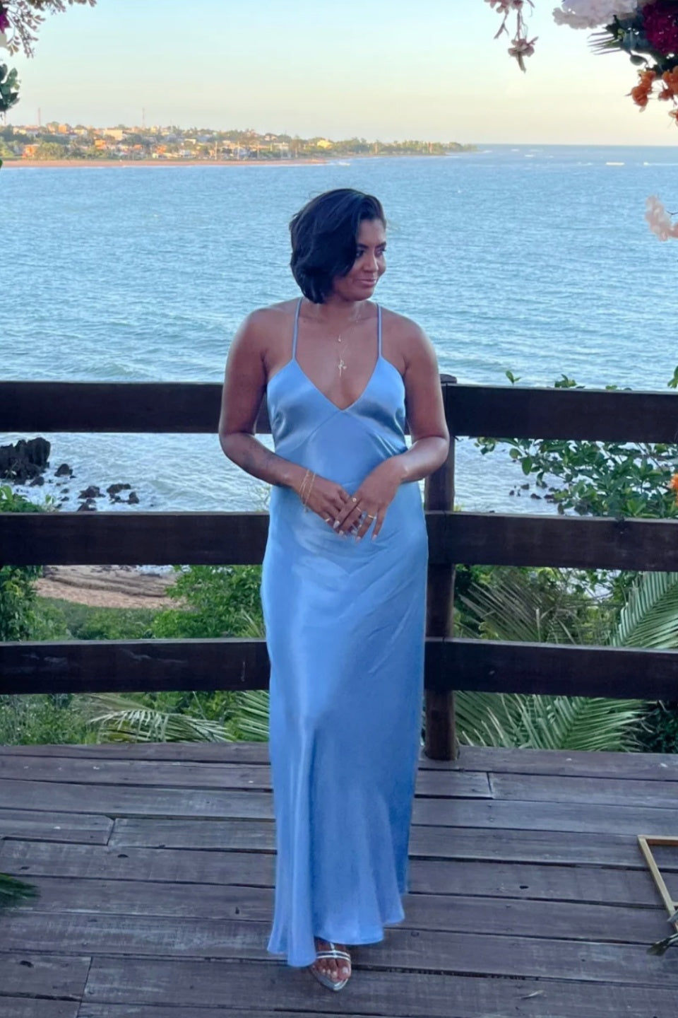 Blue Satin V-Neck Fitted Prom Dress Dressesforparty Blue Satin V-Neck Fitted Prom Dress Dressesforparty