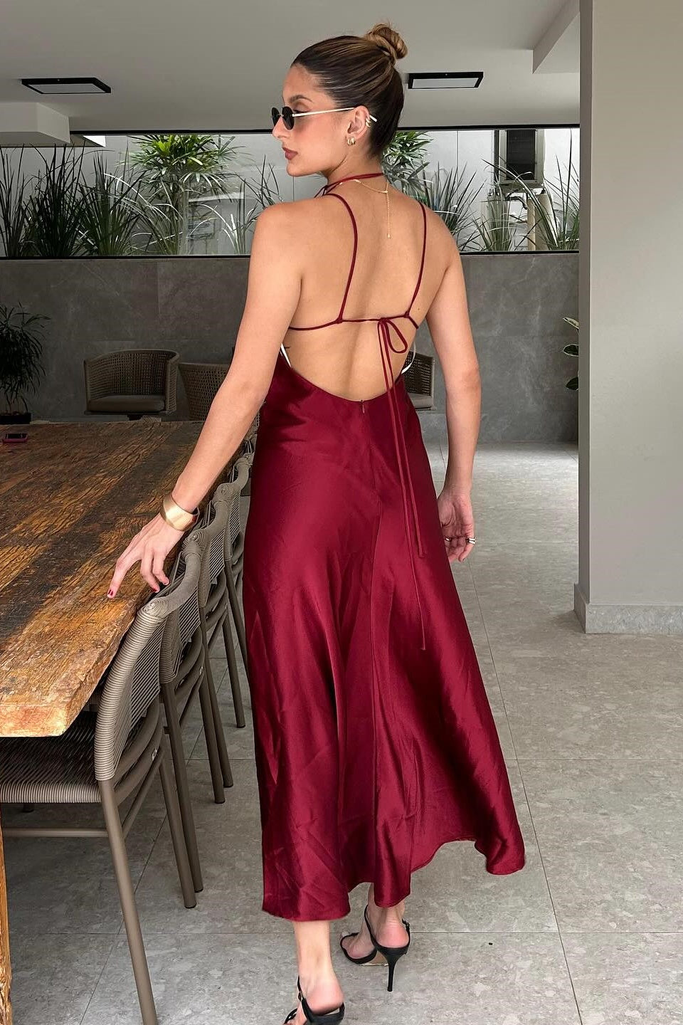 Burgundy Backless Cut-out A-line Prom Dress Dressesforparty Burgundy Backless Cut-out A-line Prom Dress Dressesforparty