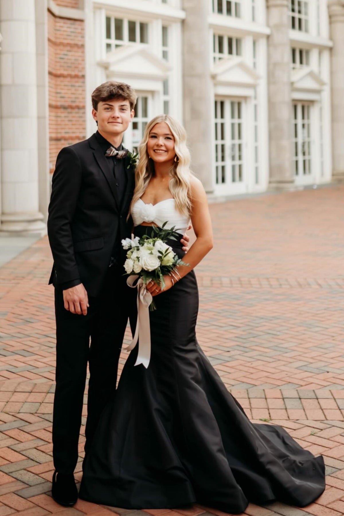 Black Satin Strapless Mermaid Dress
