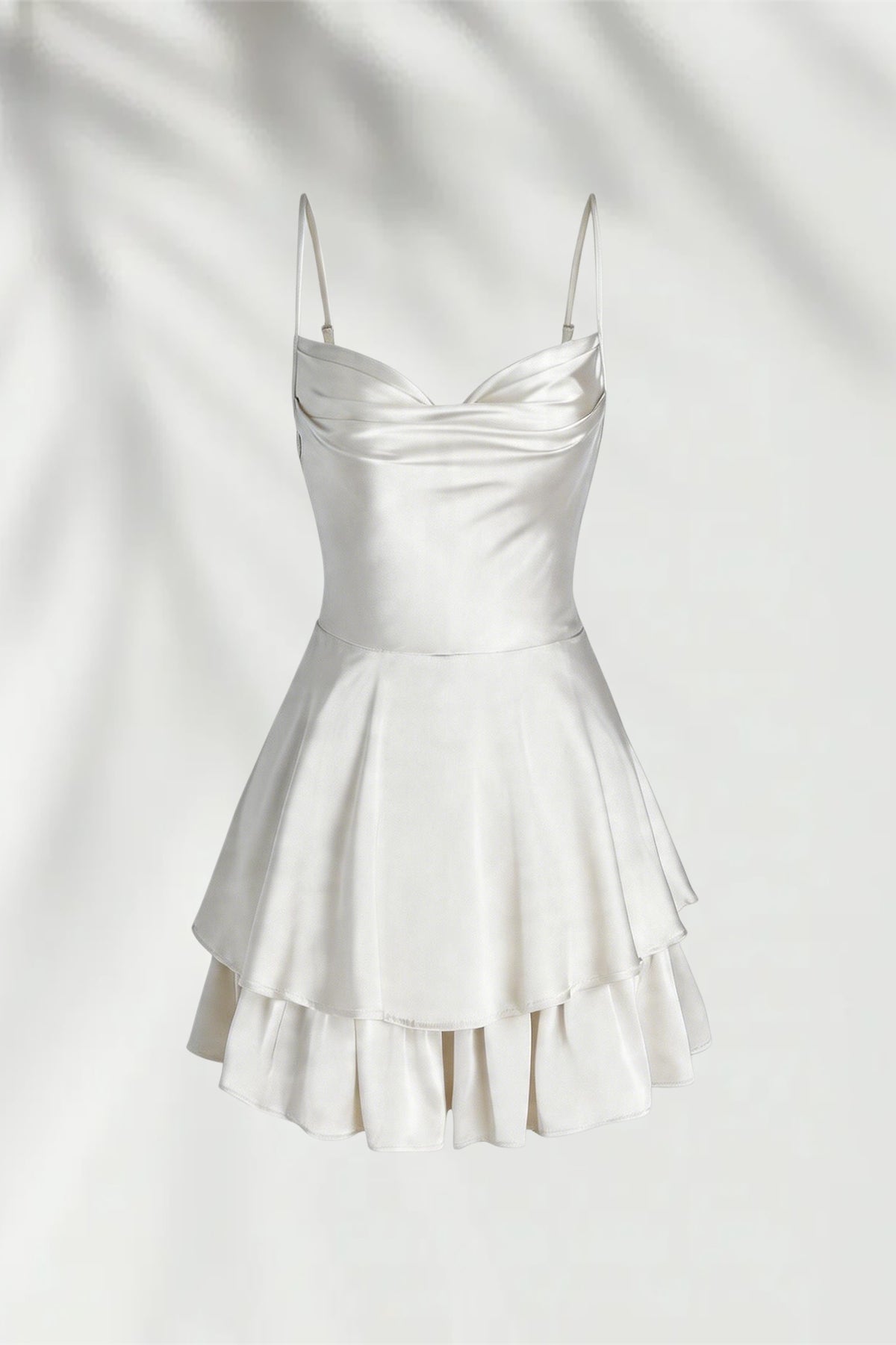 White Satin A-Line Mini Dress Dressesforparty White Satin A-Line Mini Dress Dressesforparty