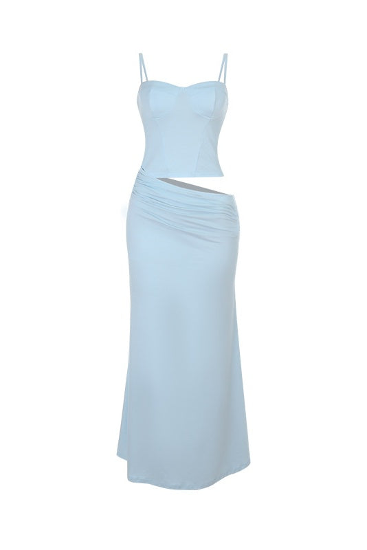 cut out maxi dress blue Blue Cut-Out Maxi Dress – Dressesforparty
