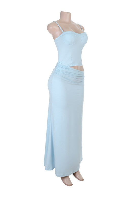 casual striped maxi dress Weekend Vibes High Slit Striped Knit Maxi Dress