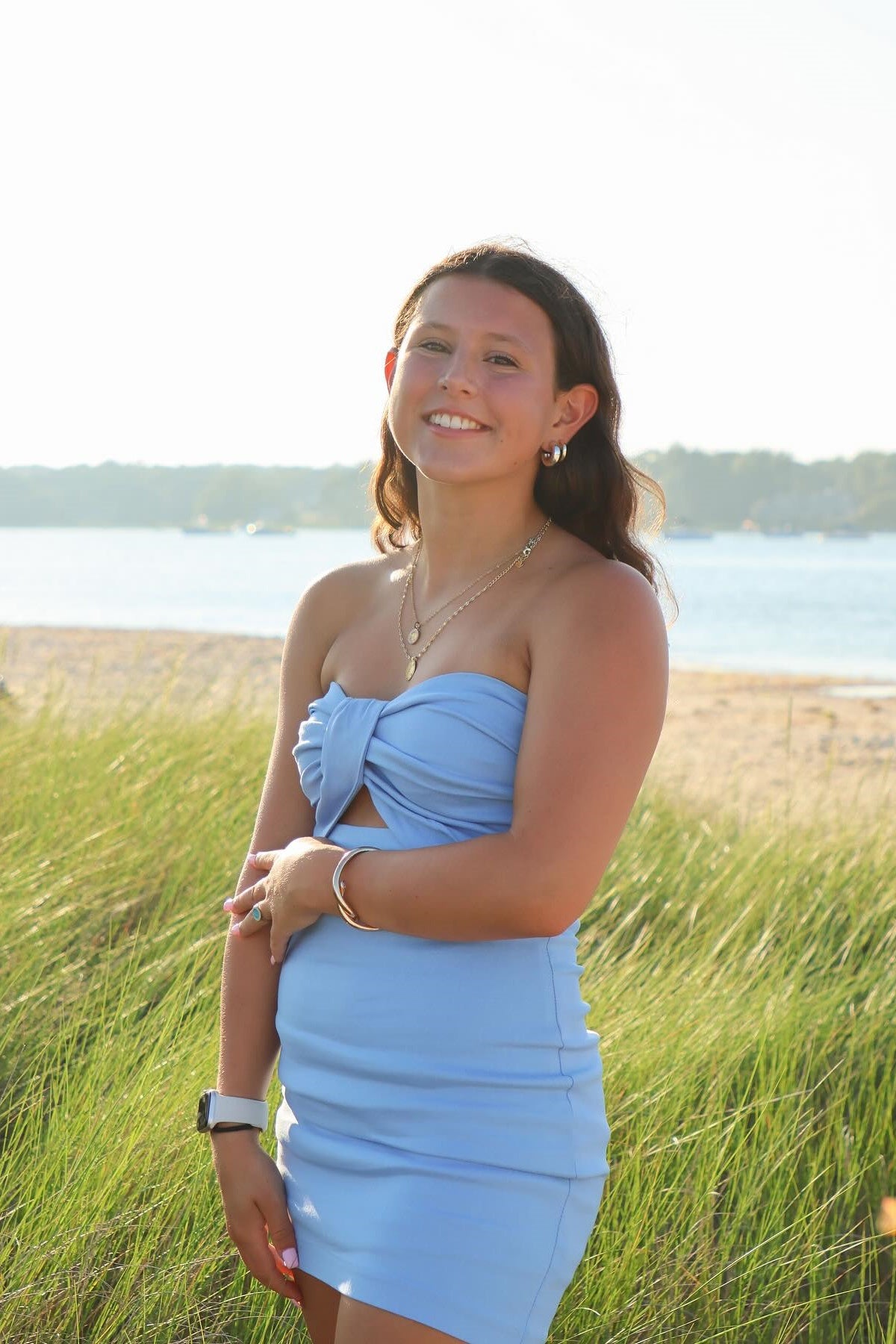 Light Blue Strapless Fitted Mini Dress – Dressesforparty