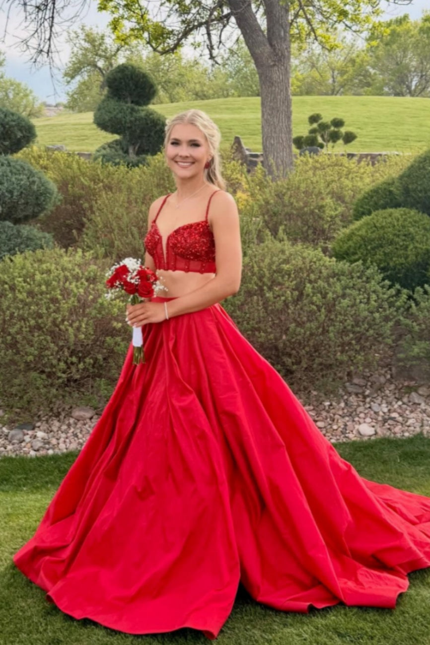 two piece red dress prom Satin A-Line Two-Piece – Dressesforparty HOW TO GET *FREE* Size:M (15.5) 34/35 (1554) See two Multiway bridesmaid dress for modern weddings