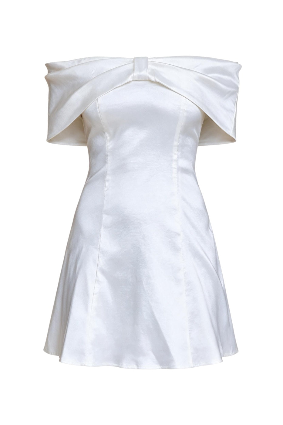 White Off-the-Shoulder Fitted Mini Dress