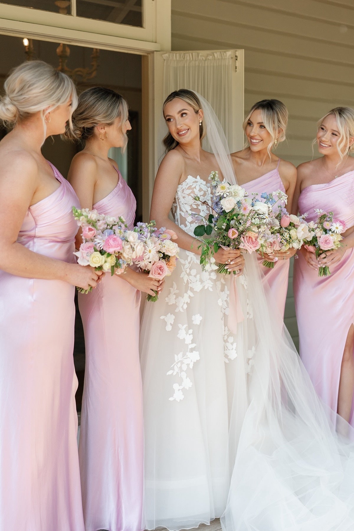 One Shoulder Pink Cutout Fitted Bridesmaid Dress Dressesforparty One Shoulder Pink Cutout Fitted Bridesmaid Dress Dressesforparty