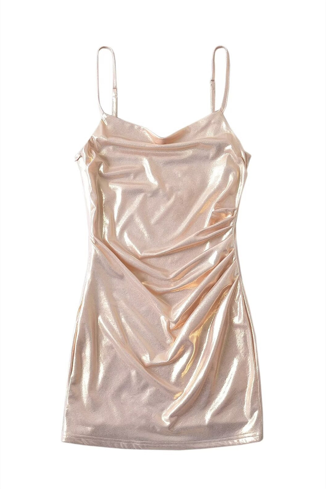 Spaghetti Straps Champagne Tight Short Dress – Dressesforparty